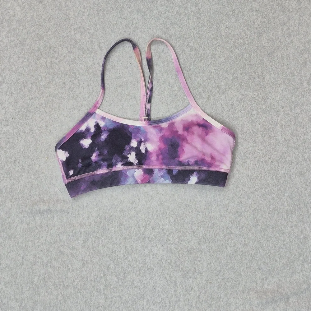 Unknown Women Sports Bra 4 Purple Flow Y Wireless Jersey Racerback